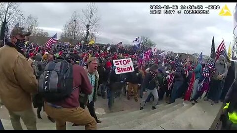 J6 Grandmother Shoved Down Stairway by Capitol Police!