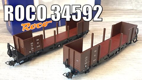 Roco 34592 - HOe Scale Twin Pack - Bogie Wood Stake Wagons - Unboxing, Repair & Review
