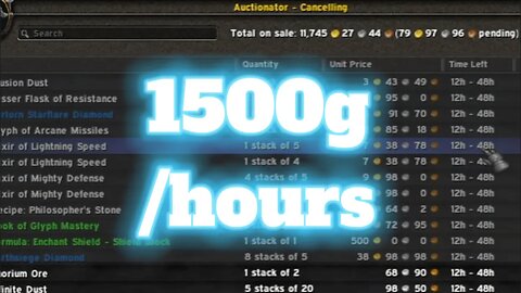 1500g/Hour but cant everyday - WOTLK Gold Farm