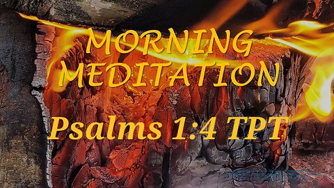 Morning Meditation -- Psalm 1 verse 4 TPT