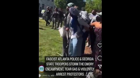 Georgia police fire rubber bullets into a crowd of anti-Israel protesters