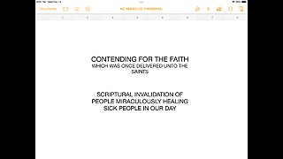 SCRIPTURAL INVALIDATION OF PEOPLE MIRACULOUSLY HEALING PEOPLE TODAY