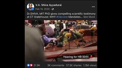 Dr.SHIVA, MIT PhD gives compelling scientific testimony at CT Statehouse: