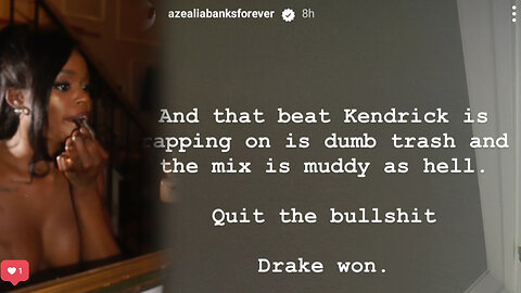 Azealia Banks goes crazy disrespectful against Kendrick & says Drake won