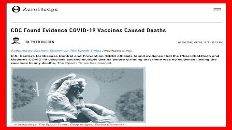 CDC Finds Evidence Covid Vaccines Causing Deaths