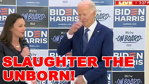 Biden makes SHOCKING gesture while calling to END THE LIVES of the UNBORN! Catholics BLAST him!