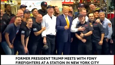 President Trump Brings Pizza To FDNY Firefighters In New York City