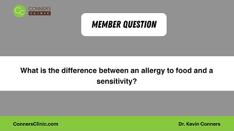 What is the difference between an allergy to food and a sensitivity?