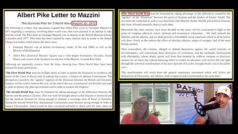 It's PLAYING OUT Before Our Eyes! Albert Pike's 3 World Wars Plan, a 33rd Degree Scottish Freemason