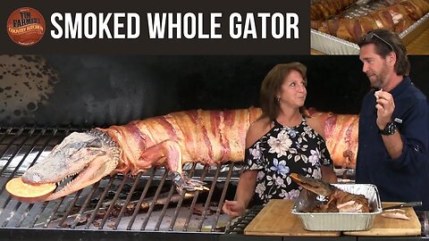 Smoked Whole Alligator Wrapped in Bacon (with Brine Recipe)