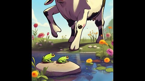 cow and frogs