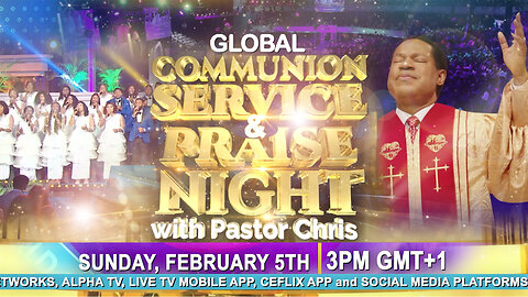 💥 TOMORROW 💥 Global Communion Service & Praise Night with Pastor Chris | Sunday at 9am Eastern