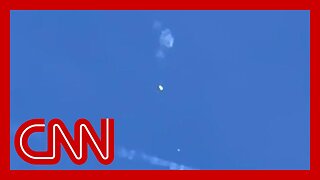 Video shows suspected Chinese spy balloon being shot down
