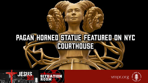 08 Feb 23, Jesus 911: Pagan Horned Statue Featured on NYC Courthouse