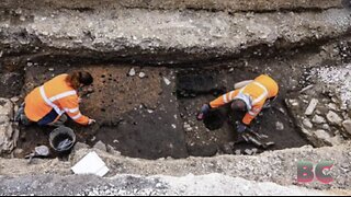 Stone workshops used by craftsmen in the Middle Ages found in France