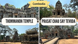 Prasat Chau Say Tevoda and Thommanon Temples - 12th Century Ruins - Angkor Thom Cambodia 2024