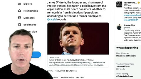 James O'Keefe FIRED From Project Veritas? - Board of Directors May Be Forcing Him Out!