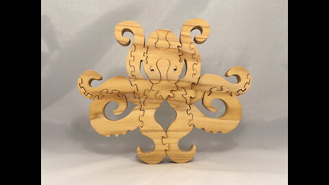 Handmade Wood Octopus Puzzle For Advanced Kids To Adults 1345241873