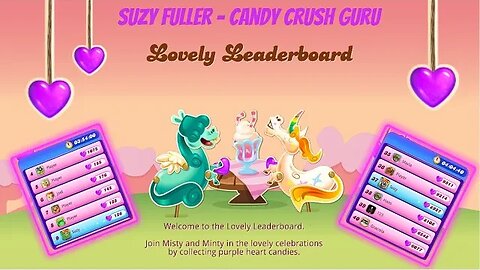 Lovely Leaderboard in Candy Crush Saga. Comparison of two profiles: 1 begun days ago, 1 minutes ago.