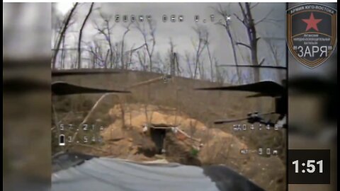 🇷🇺🇺🇦 Soldiers from Zarya battalion take out Ukrainian dugouts with high precision fpv drones.