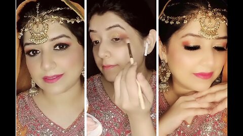 Mehandi Makeup Look | Mehndi Makeup - Step by step for beginners | soft mehndi look Mehsim Creations