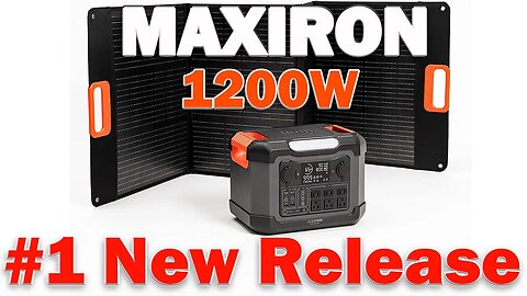 MAXIRON 1200w Portable Power Station MAX1200 1080Wh Solar Generator with Wireless Charger