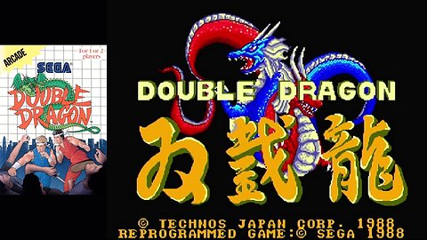 Double Dragon (SMS - 1988) 1 credit playthrough using almost all punches and weapons