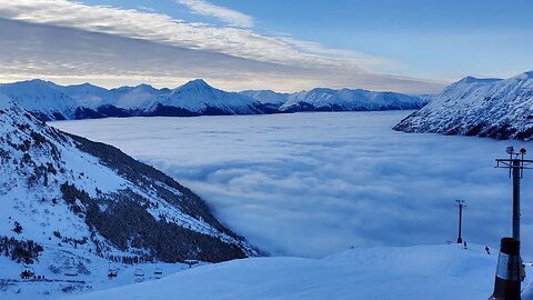 From Bluebird Skies to Inversion. Top to Bottom At Alyeska Ski Resort - January 2023