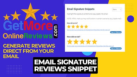 How to Add an Email Signature Reviews Snippet