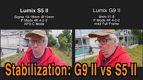 Panasonic G9II Stabilization vs S5II