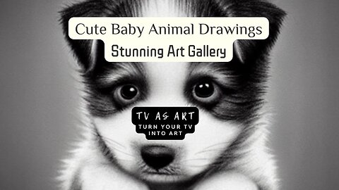 Baby animal pencil drawings 😸 Nature Screensaver 1Hr HD @tvasart #art #viral #subscriber #cat #dog