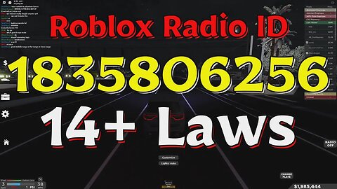 Laws Roblox Radio Codes/IDs