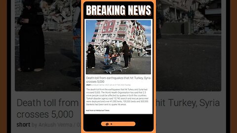 Over 5,000 Lives Lost: Unprecedented Earthquake Disaster in Turkey & Syria | #shorts #news