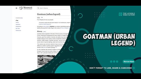 According to urban legend, Goatman is a creature resembling a goat-human hybrid often credited