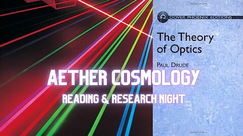 Research and Reading Night - Paul Drude's Book on Optics - On Michelson-Morley