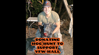 Donating a hog hunt to VFW Hall 7109 Pearland Texas Deer Hog Hunting Texas trapping