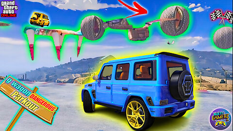 98.222% DANGEROUS G WAGON CAR PARKOUR RACE IN GTA 5!