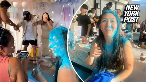 Face it: This gender reveal totally 'blue' it