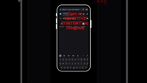 How to Turn on "SENSITIVE CONTENT" on Telegram using your phone (via Telegram web)