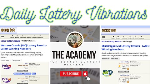 Tuesday Daily Lottery Vibrations and News 5-7-24