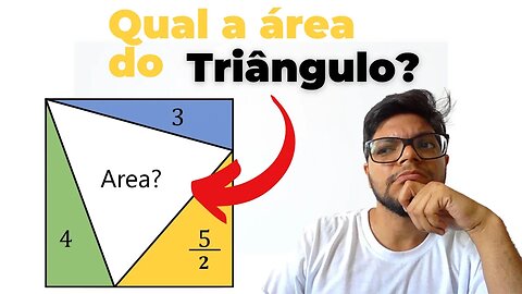 Você consegue resolver o problema do triângulo inscrito? Desafio, qual a área do Triângulo