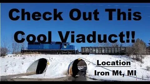 Pacing A Short Train Of Alter Metal Scrap Iron Over Viaduct! #trains #trainvideo | Jason Asselin