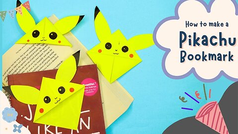 How to Make Pikachu Pokémon Bookmarks/DIY Origami Bookmarks