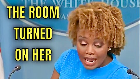 OHHH!😮 Nobody in the Room BOUGHT Karine’s Response to this Question about Hidin’ Biden!