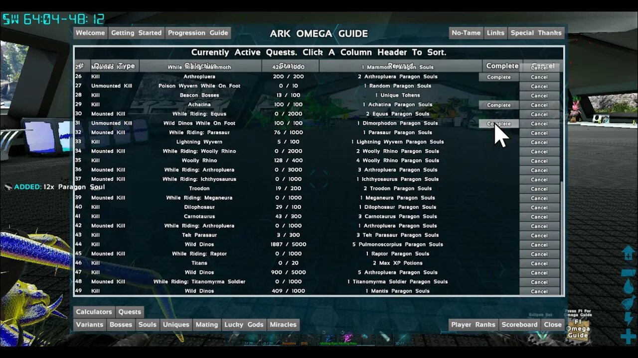 ARK OMEGA Questing