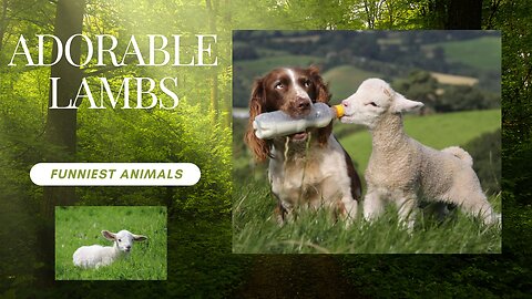 Lamb - Adorable & Energetic lamb enjoys outdoor playtime