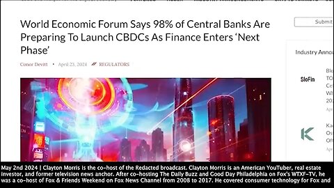 CBDCs | "Over 98% of Central Banks Are Researching, Piloting or Deploying Central Bank Digital Currency (CBDC)." - World Economic Forum (April 16th 2024)