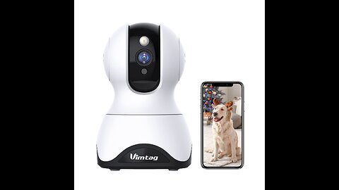 VIMTAG Pet Camera, 2.5K HD Pet Cam,360° PanTilt View Angel with Two Way Audio, Dog Camera with...