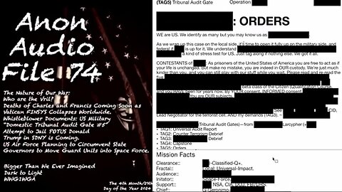SG Anon Update #74: Trump Jail Attempt Coming | US Mil_Ops Document Dump