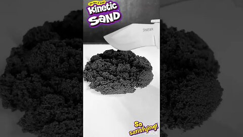 Very Satisfying and Relaxing BLACK Kinetic Sand ASMR, drop and squish #shorts